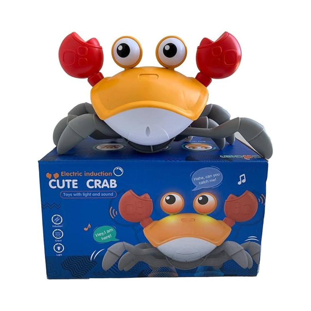 DMG Crawling Crab Baby Toy, Tummy Time Baby Toys Will Automatically Avoid Obstacles,Guiding Baby to Crawl, Crawling Toys with Music and LED Light, for Boys Girls Infant Toys - G