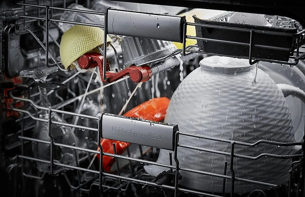 KitchenAid – Top Control Built-In Dishwasher with Stainless Steel Tub, FreeFlex Third Rack, 44dBA – Black stainless steel