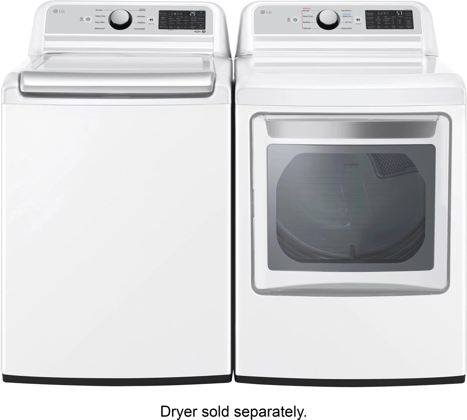 LG – 5.5 Cu. Ft. Smart Top Load Washer with TurboWash3D – White