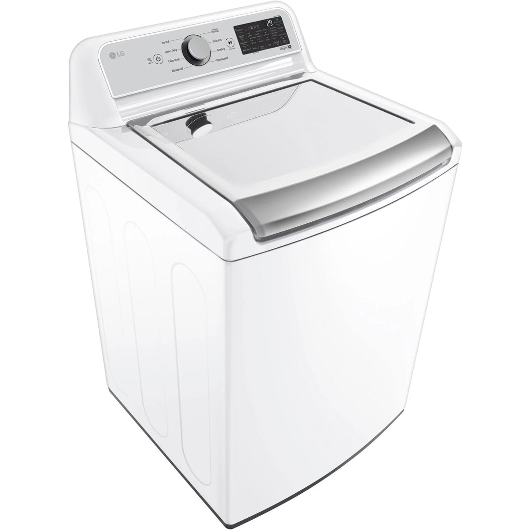 LG – 5.5 Cu. Ft. Smart Top Load Washer with TurboWash3D – White