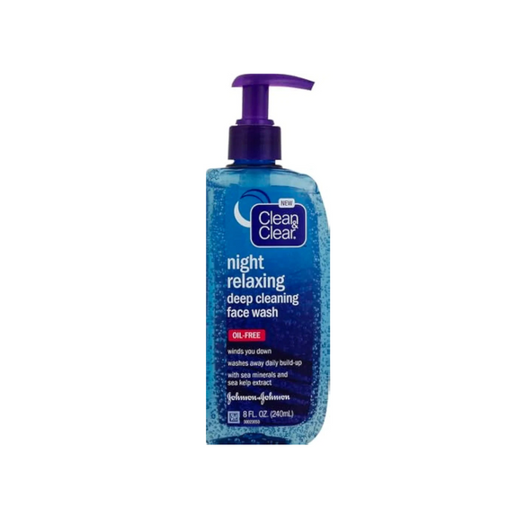 Clean & Clear Night Relaxing Deep Cleaning Face Wash, 8 Fluid Ounce