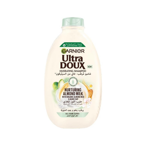 Garnier Ultra Doux Moisturizing Shampoo with Almond Milk, 400 ml