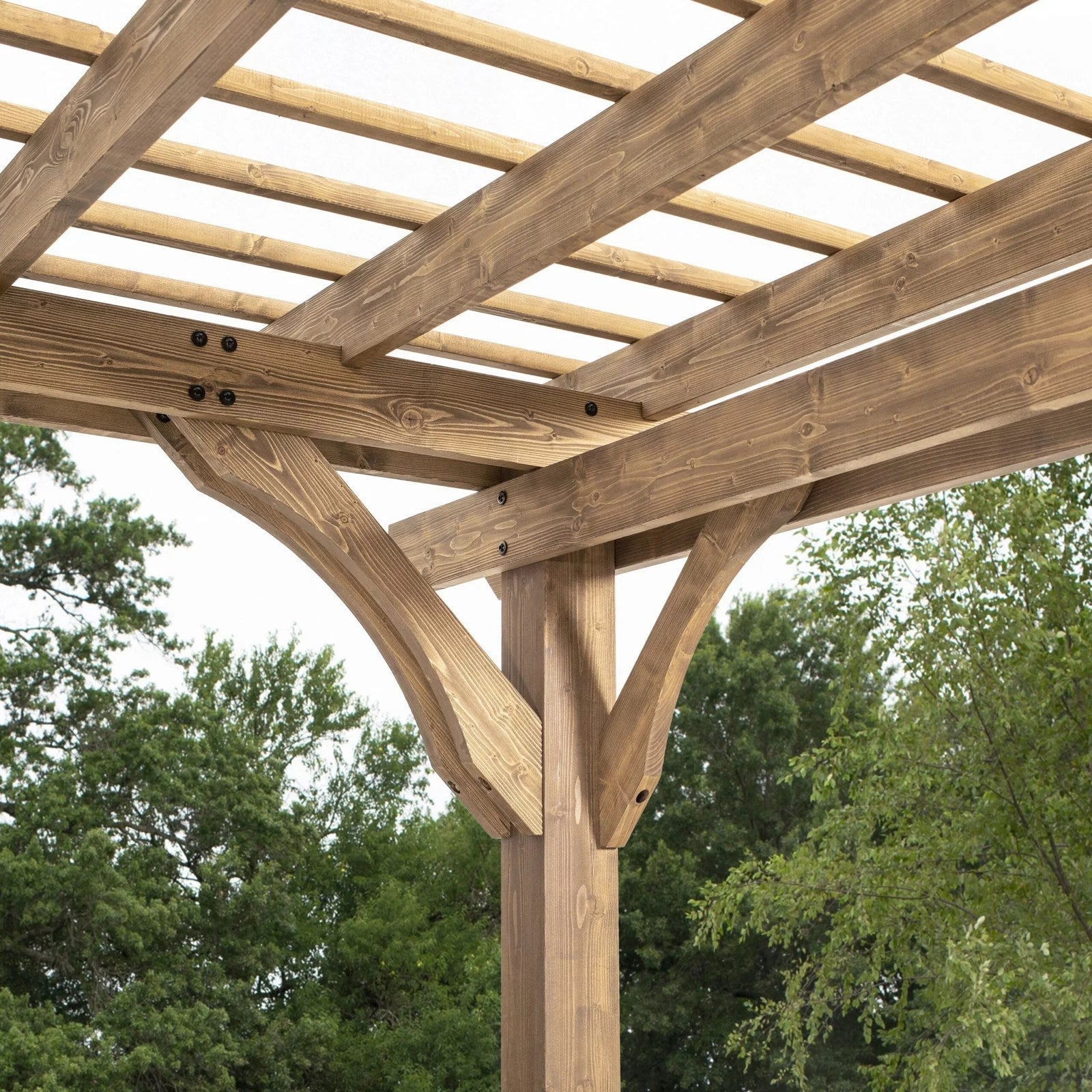 10 x 10 Fairhaven Pergola Rustic Finish