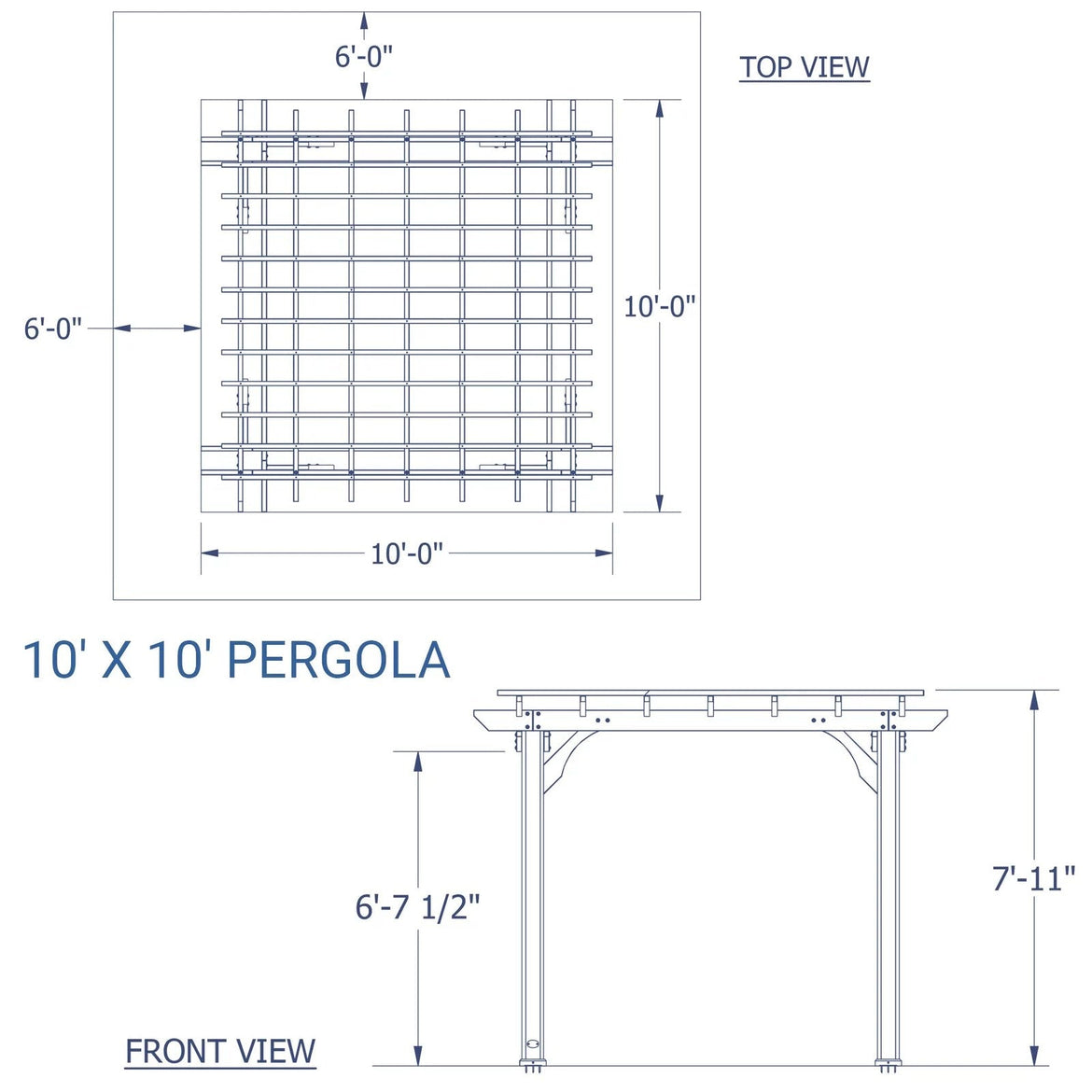 10 x 10 Pergola