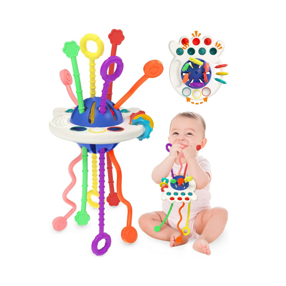 Yetonamr Baby Sensory Montessori Toys for 6-12-18 Months, Silicone Teething Toys