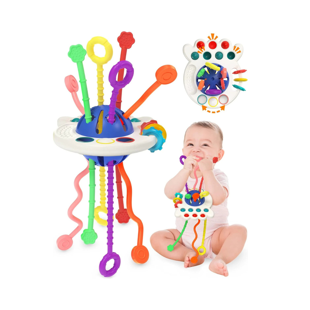 Yetonamr Baby Sensory Montessori Toys for 6-12-18 Months, Silicone Teething Toys