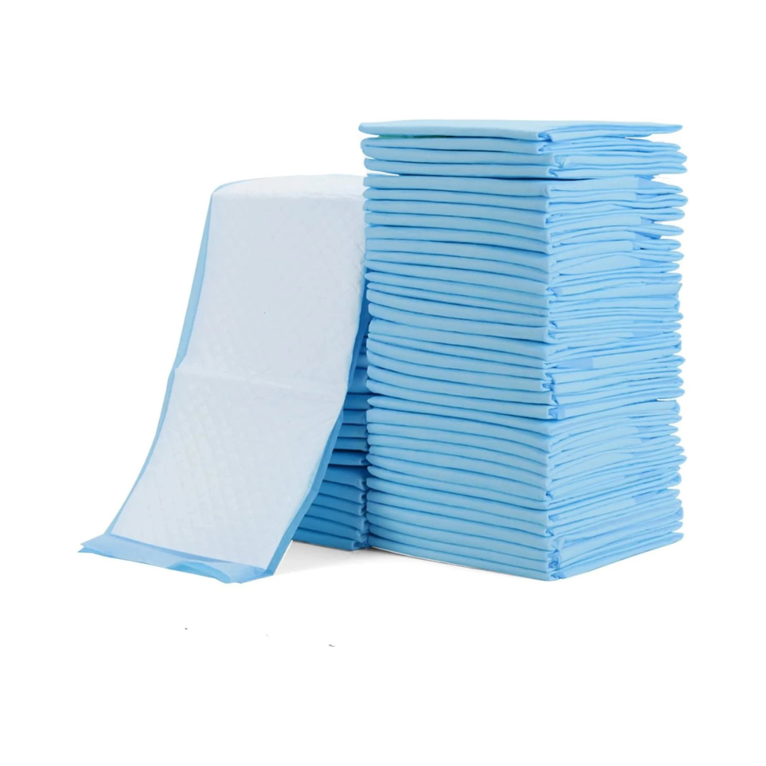 Rocinha 100 Pack Disposable Changing Pads Baby Disposable Underpads Waterproof Diaper Changing Pad Breathable Underpads Bed Table Protector Mat, 17 Inches x 13 Inches