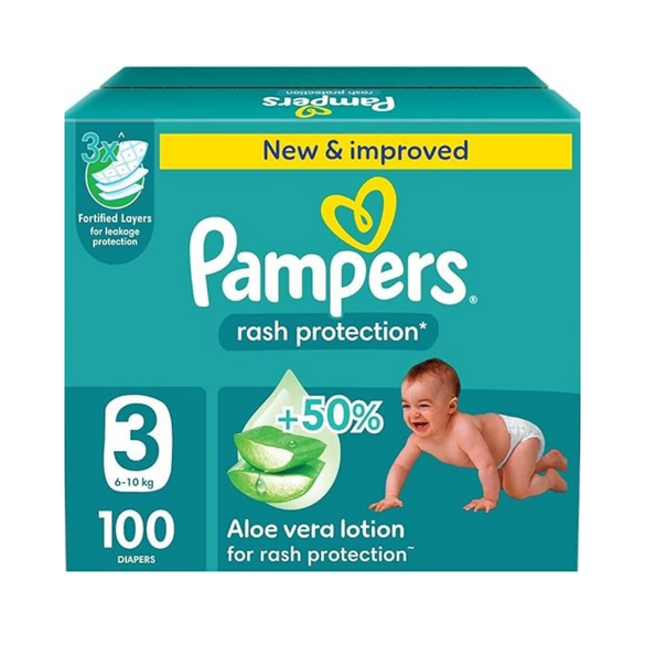 Pampers Baby-Dry, Size 3, Midi, 6-10 kg, Giant Saving Box - Diapers / 104.0