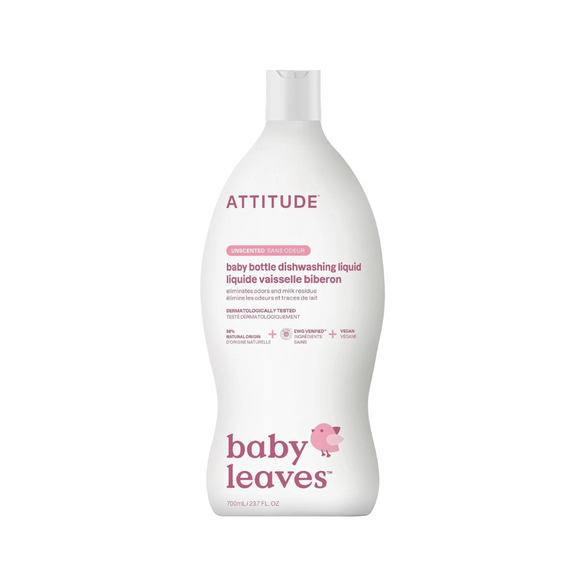 Attitude Kids Dish & Bottle Washing Liquid - Natural Fragrance Free 700ml