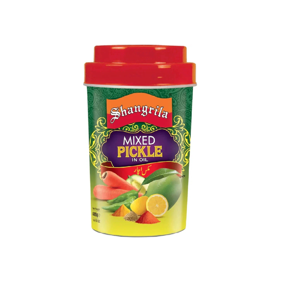 Shangrila Mixed Pickle Plastic Jar, 400 g
