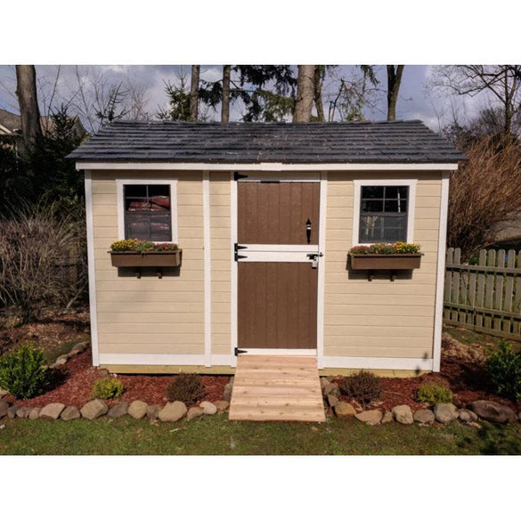 12 ft. W x 8 ft. D Cabana Cedar Wood Garden Shed
