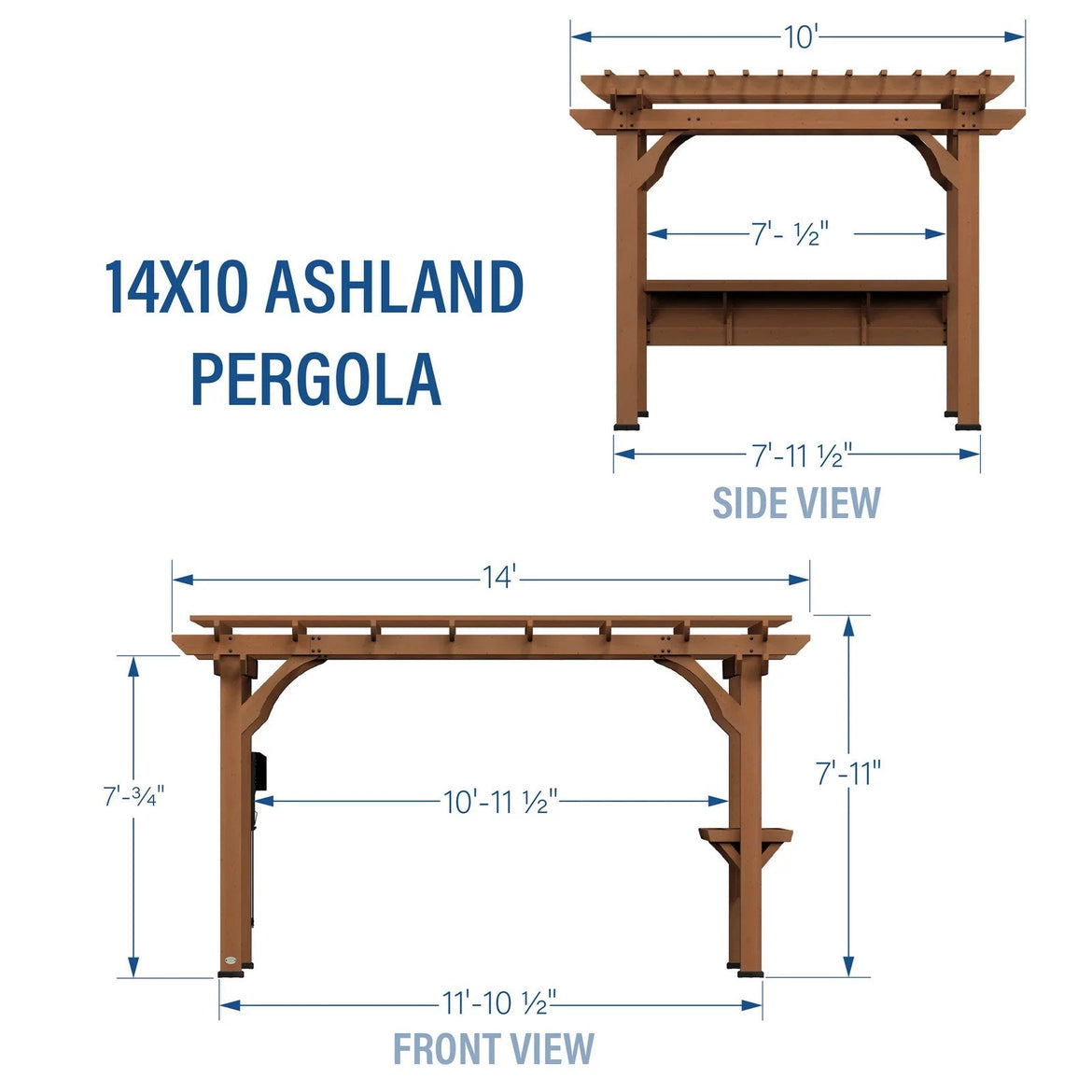 14×10 Ashland Pergola