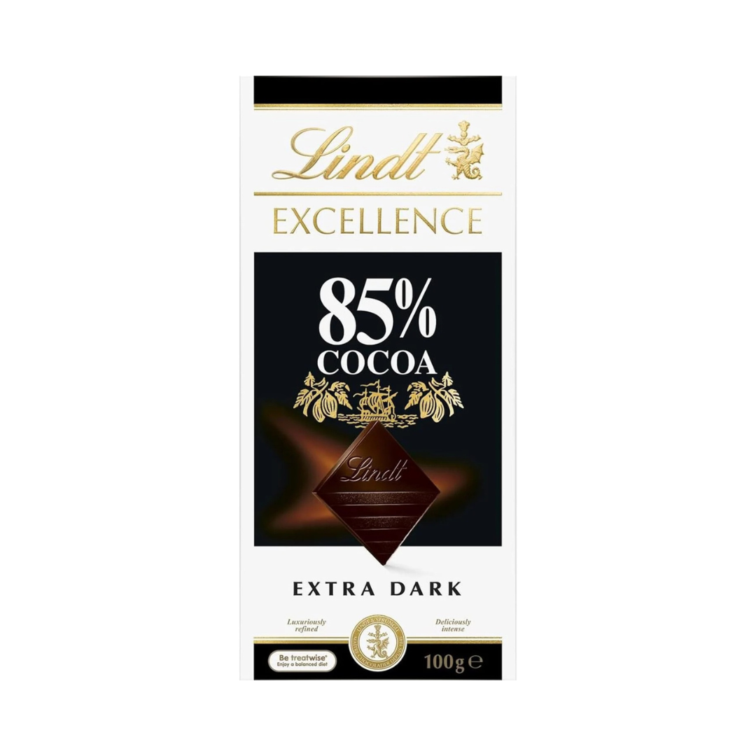 Lindt Excellence 85 % Cocoa Dark Chocolate 100 gm