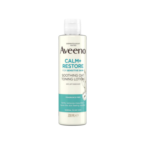 Aveeno Face Calm + Restore Soothing Toner 200ml Clear