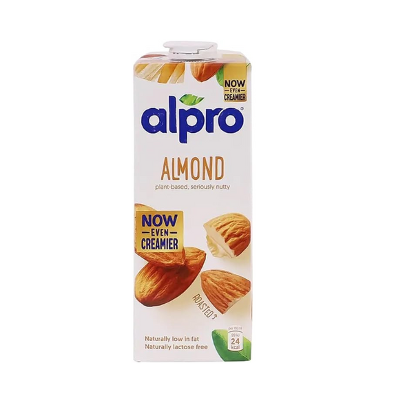 Alpro Unsweetened Almond Drink 100% Vegan, Gluten Free, Dairy Free, Suitable for Vegetarians, Naturally Lactose Free, 1 Litre