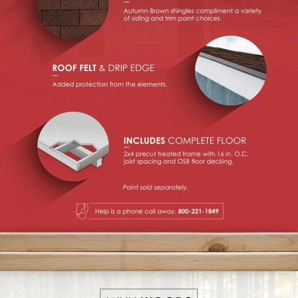 Handy Home Products Princeton 10 ft. x 10 ft. Wood Storage Shed