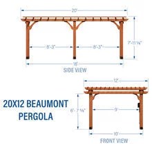 20x12 beaumont pergola – brown