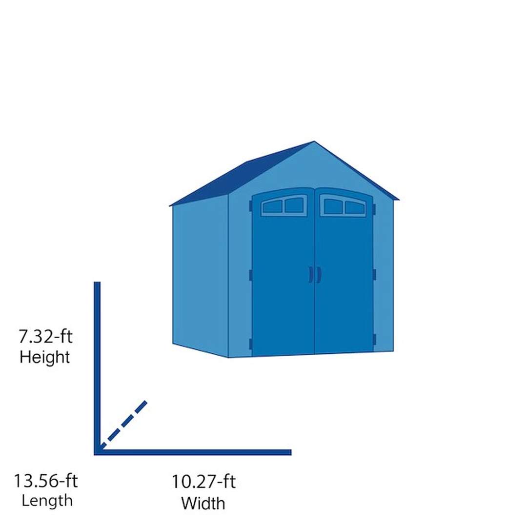Arrow 10 ft x 14 ft Lexington Galvanized Steel Storage Shed