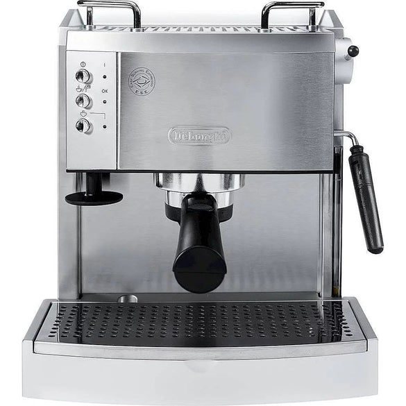 De’Longhi – Espresso Machine with 15 bars of pressure, Milk Frother and removable water tank – Stainless Steel