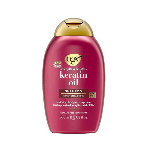 OGX, Conditioner, Strength & Length+ Keratin Oil, New Gentle and PH Balanced Formula, 385ml