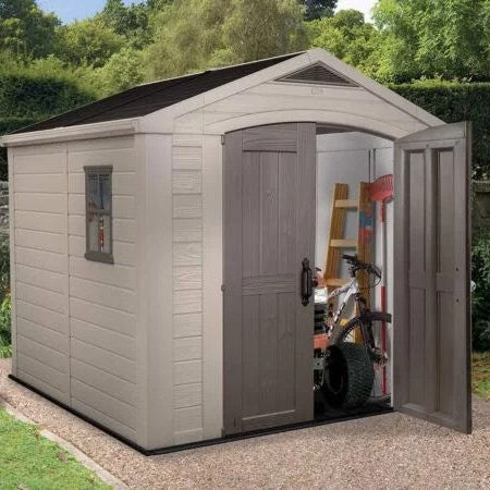 Keter Factor 8×8 Foot Large Resin Outdoor Shed