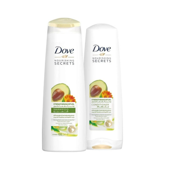 Dove Strengthening Ritual Shampoo Avocado Oil and Calendula Extract, 400 ml + Conditioner, 320 ml