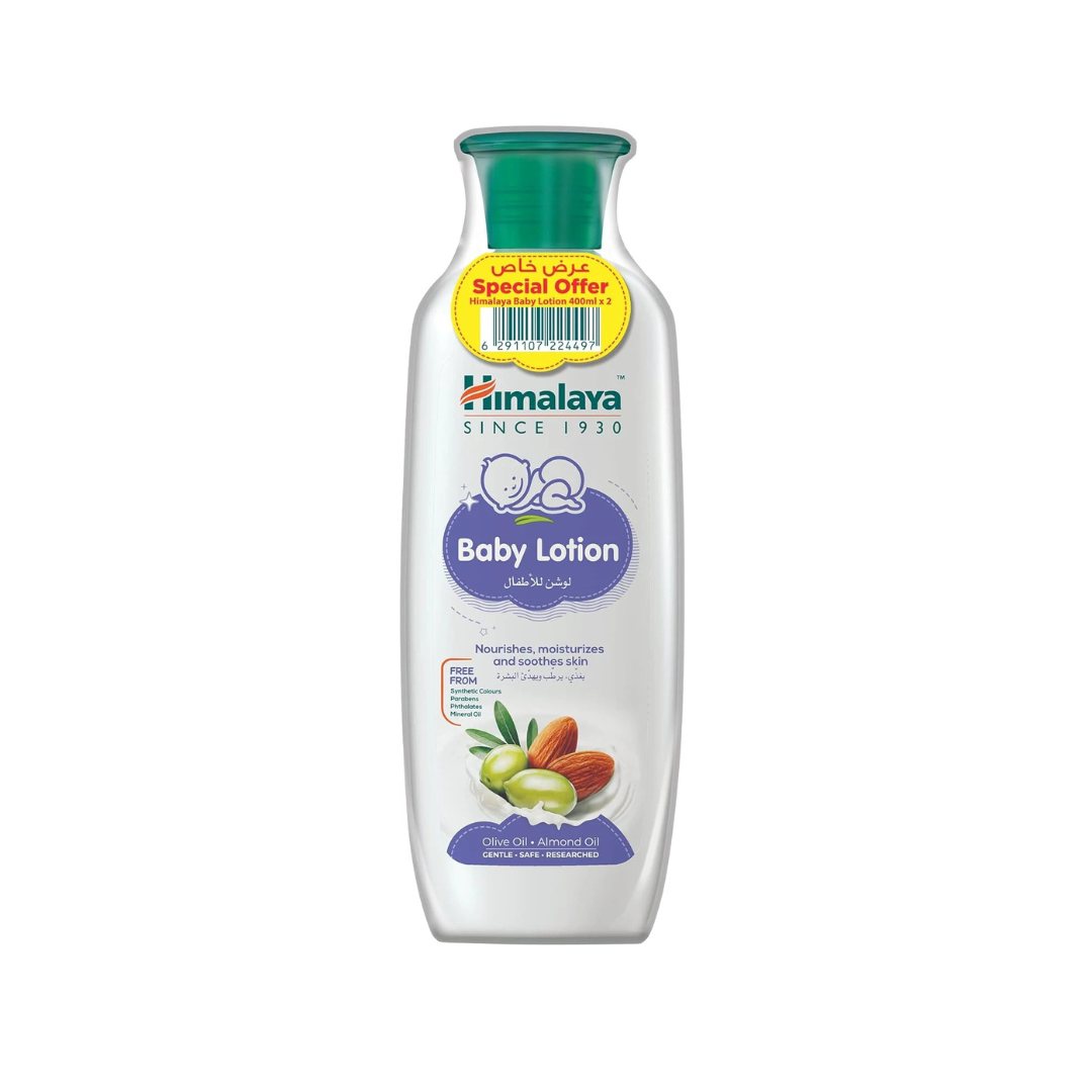 Himalaya Baby Lotion | No Parabens, Dyes & Synthetic Colors is a Quick-Absorbing Daily-Use Lotion -400ml