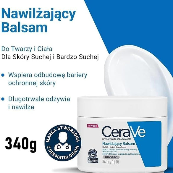 CeraVe Moisturizing Cream, Body and Face Moisturizer for Dry Skin, Body Cream with Hyaluronic Acid and Ceramides, 19 Ounce