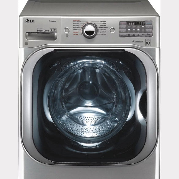 LG – 5.2 Cu. Ft. High Efficiency Front-Load Washer with Steam and TurboWash Technology – Graphite steel