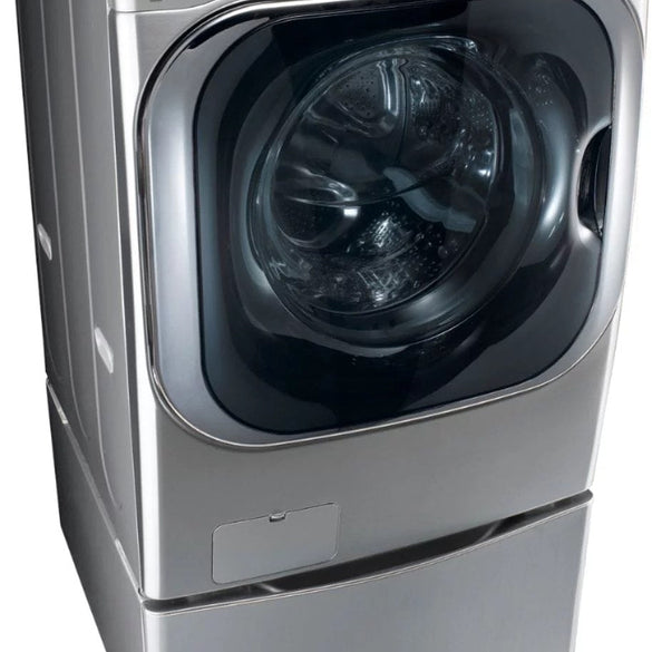 LG – 5.2 Cu. Ft. High Efficiency Front-Load Washer with Steam and TurboWash Technology – Graphite steel