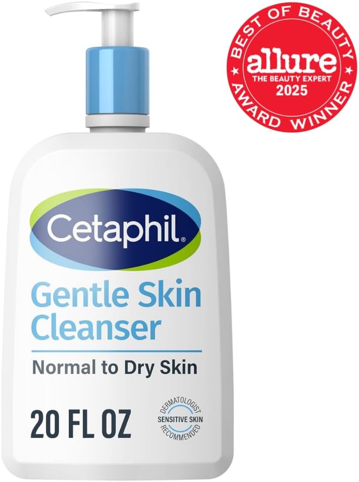 CETAPHIL Face Wash by , Hydrating Gentle Skin Cleanser for Dry to Normal Sensitive Skin, NEW 20 oz, Fragrance Free, Soap Free and Non-Foaming