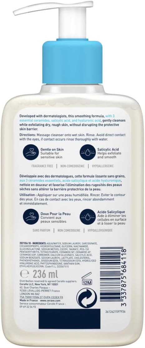 CeraVe SA Smoothing Cleanser for normal, dry and rough skin 236ml