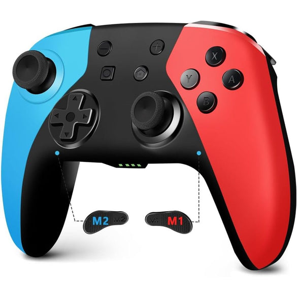 AceGamer Aurora 2.4G Wireless Bluetooth Controller for Windows PC/Switch/Stem/iOS/Android，Gamepad PC Joystick with Hall Effect Joystick, Programmable Back Button, Linear Resonant Actuator (black)