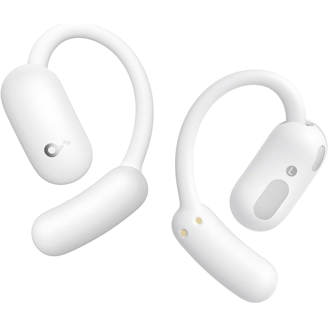 Soundcore AeroFit 2 by Anker, Open-Ear Headphones, Adjustable Ear Hooks, Snug Fit, Rich Bass, Hi-Res Wireless Audio, 42H Play, Bluetooth 5.4, Wireless Charging, IP55, AI Clear Calls (White)