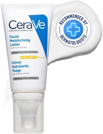 CeraVe AM Facial Moisturizing Lotion SPF50 for Normal to Dry Skin 52ml
