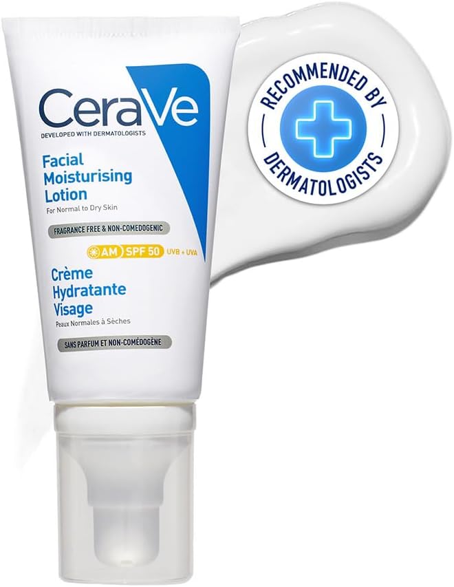 CeraVe AM Facial Moisturizing Lotion SPF50 for Normal to Dry Skin 52ml