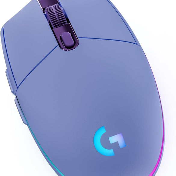 Logitech G203 Wired Gaming Mouse, 8,000 Dpi, Rainbow Optical Effect Lightsync Rgb, 6 Programmable Buttons, On-Board Memory, Screen Mapping, Pc/Mac Computer And Laptop Compatible - Black