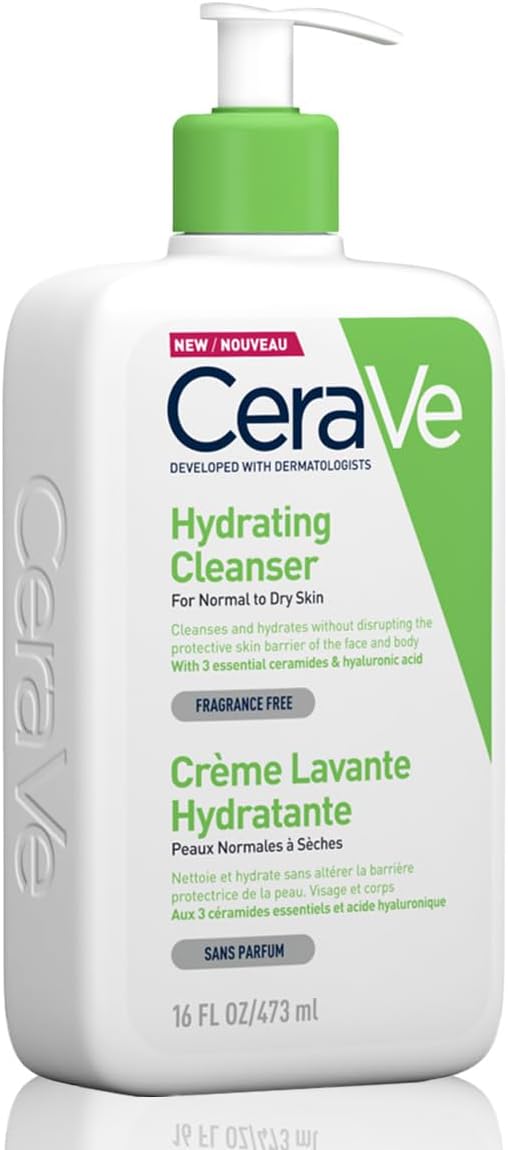 Cerave Hydrating Cleanser for Normal to Dry Skin with Hyaluronic Acid