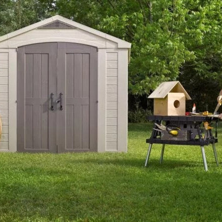 Keter Factor 8×8 Foot Large Resin Outdoor Shed