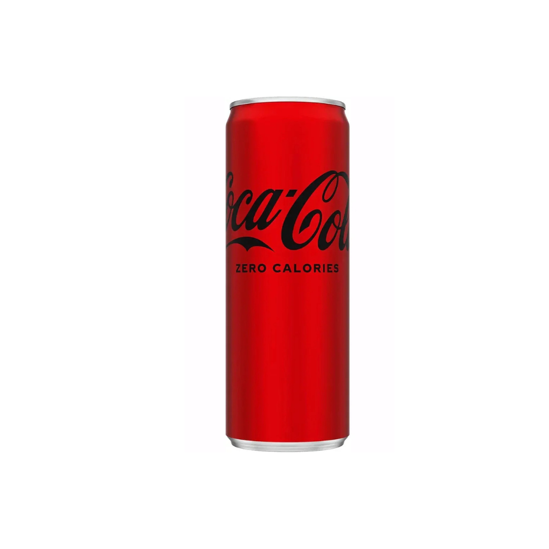 Coca-Cola Zero Calories, Carbonated Soft Drink, Can 355ml, pack of 24