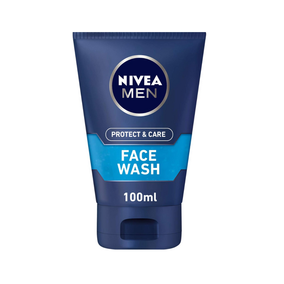 NIVEA MEN Face Wash Cleanser, Protect & Care Active Charcoal, 100ml