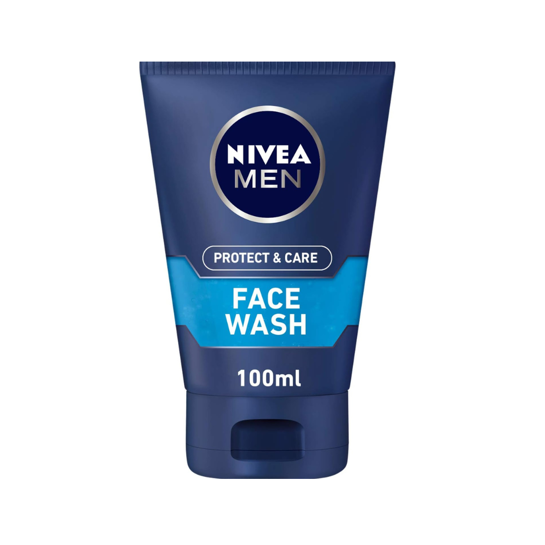 NIVEA MEN Face Wash Cleanser, Protect & Care Active Charcoal, 100ml