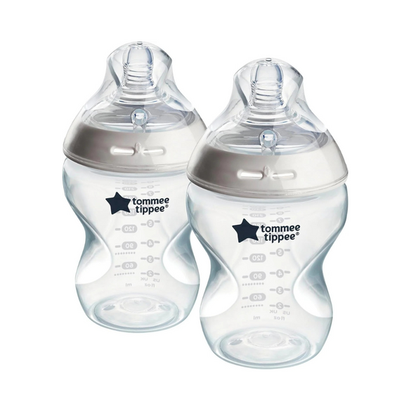Tommee Tippee Closer To Nature Feeding Bottles 2X 340Ml, White