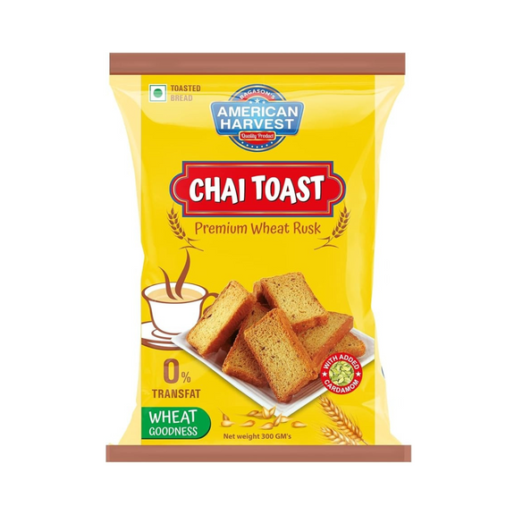 American Harvest Chai Toast Premium Wheat Rusk with Added Cardamom, 300 gm