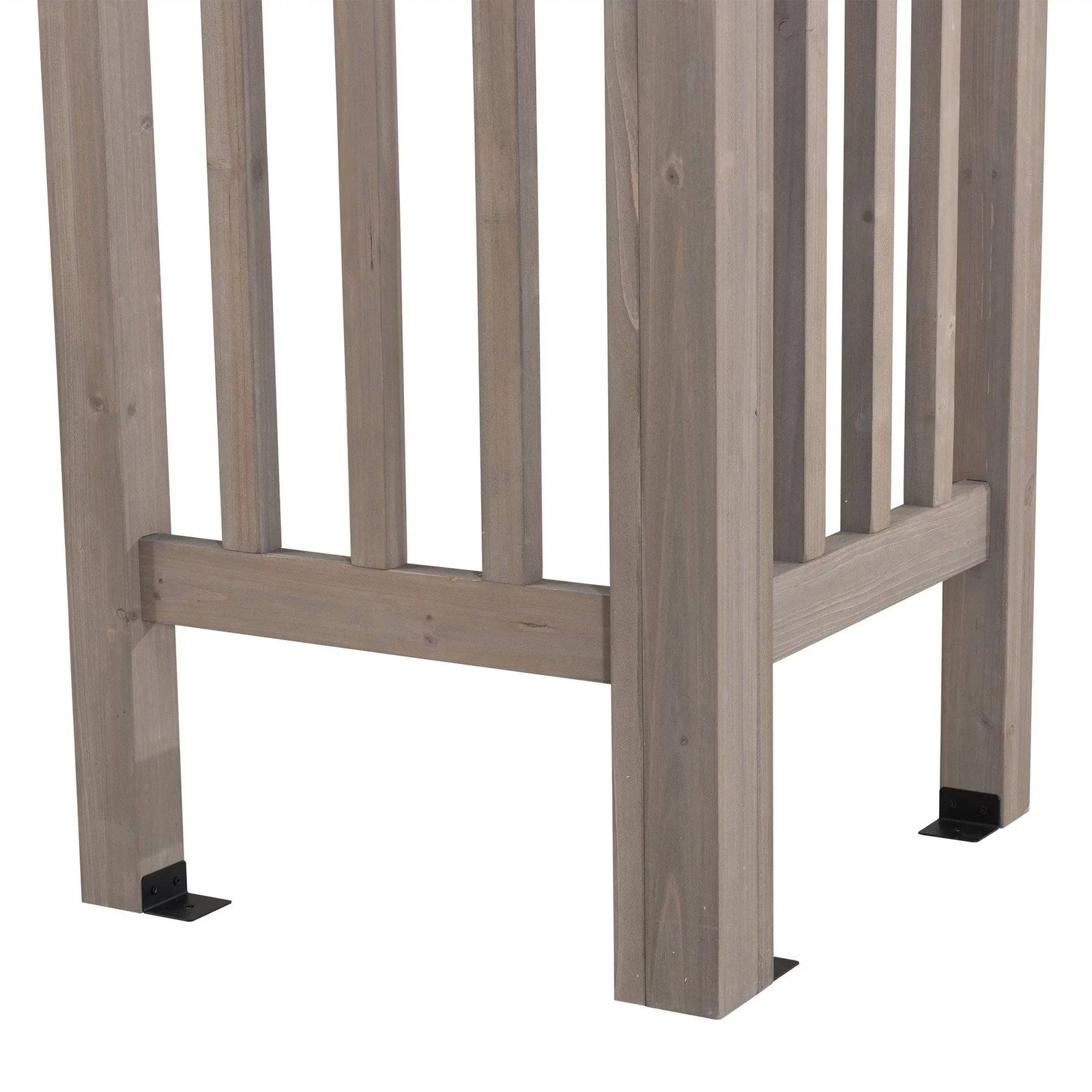 SummerCove 10 ft. x 14 ft. Light Gray Cedar Frame Arched Pergola with Shelves