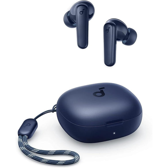 Soundcore by Anker R50i True Wireless Earbuds, 10mm Drivers with Big Bass, Bluetooth 5.3, 30H Long Playtime, Water-Resistant, 2 Mics for AI Clear Calls, 22 Preset EQs, Customization via App (Black)
