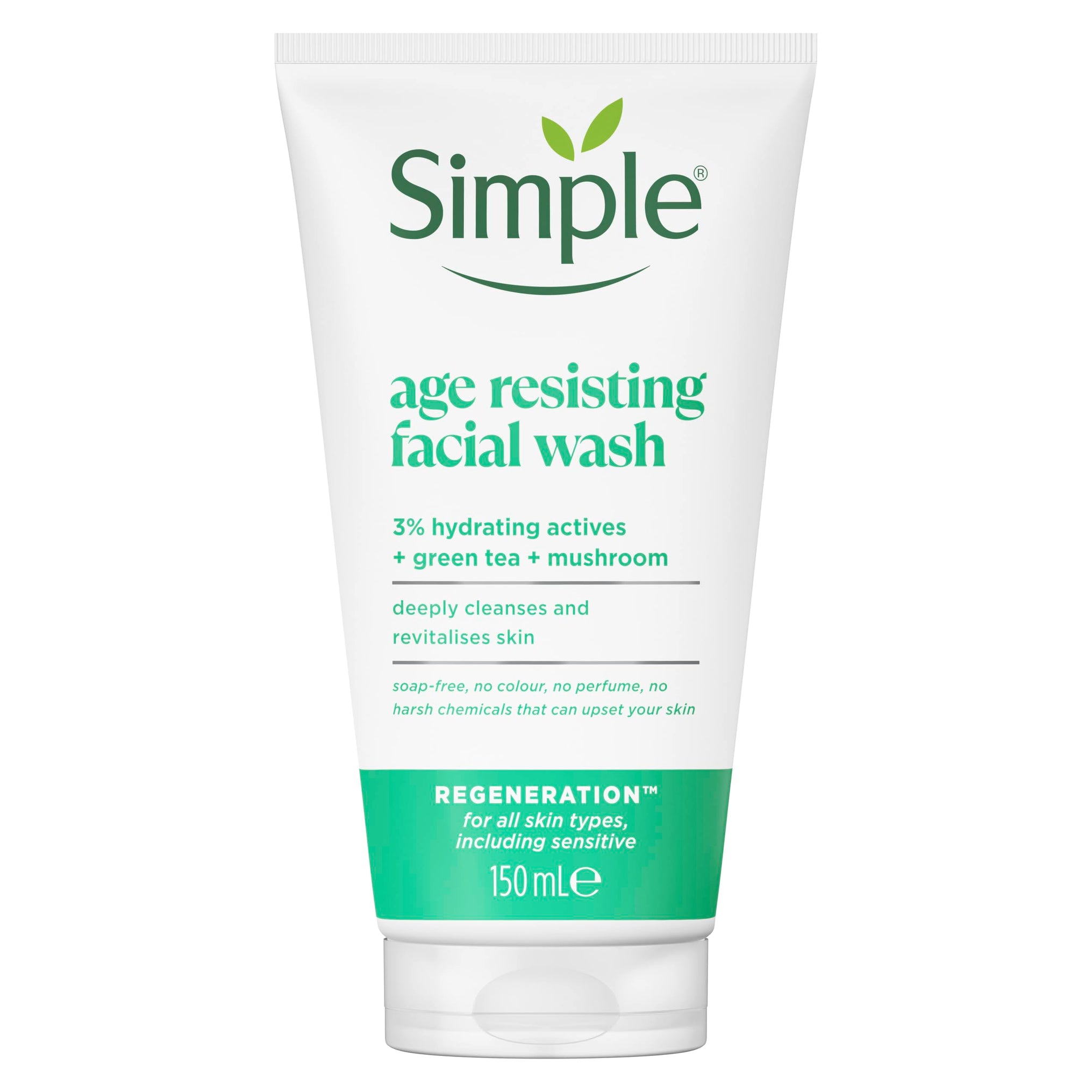 Simple Regeneration Facial Wash with Green Tea  Prebiotics