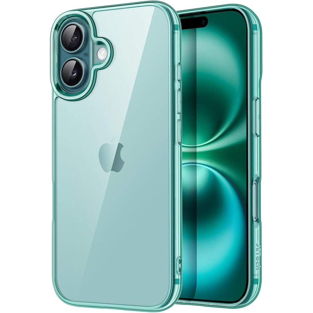 JETech Case for iPhone 16 Plus 6.7-Inch, Non-Yellowing Shockproof Phone Bumper Cover, Anti-Scratch Clear Back (Clear)