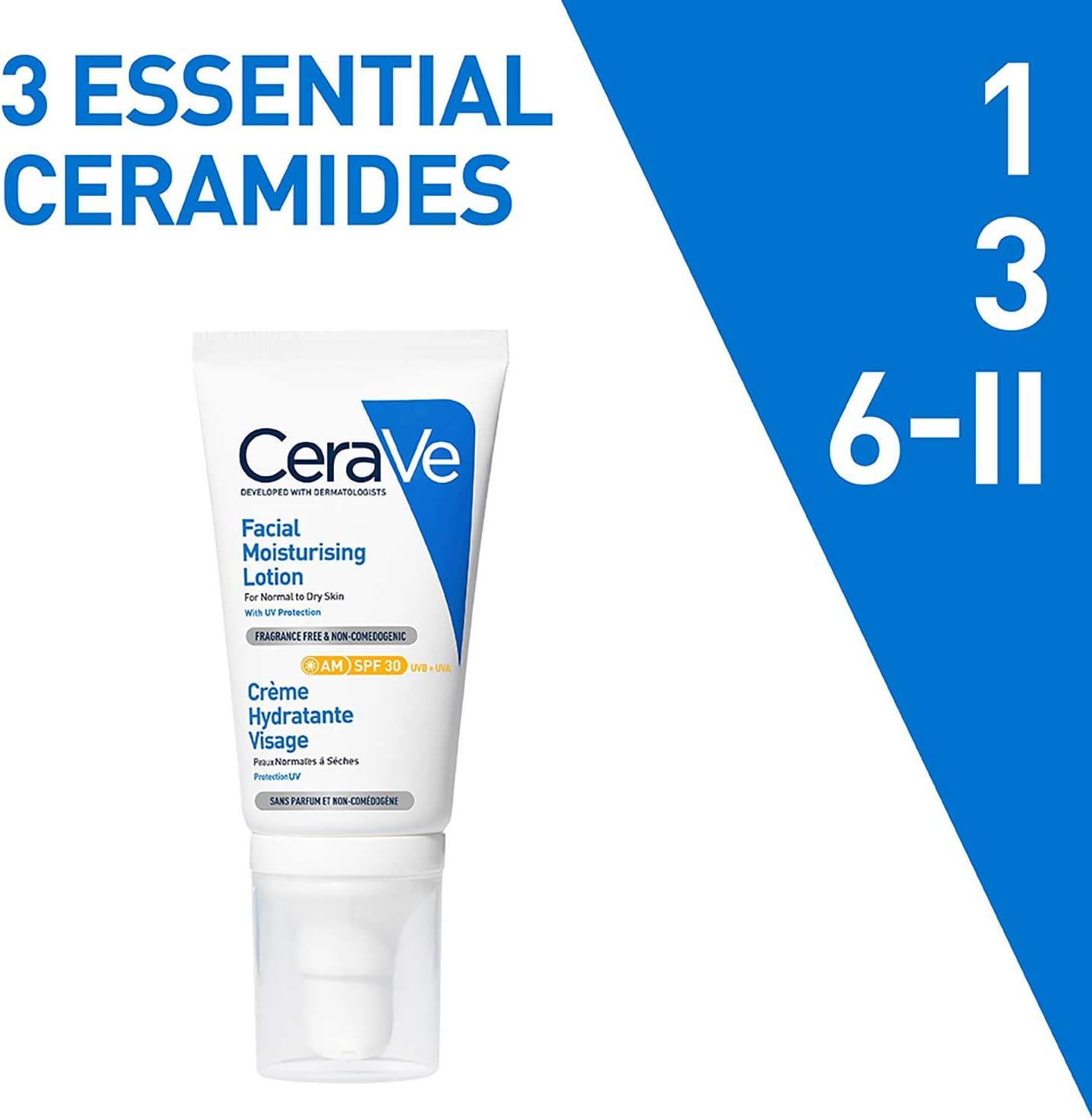Cerave AM Facial Moisturizing Lotion SPF30 With Hyaluronic Acid 52ml