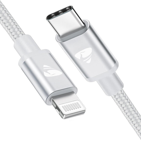 Aioneus Short USB C to Lightning Cable 1M, iPhone Charger Cable MFi Certified Type C iPhone Charger Cable Fast Charging Cable Compatible with iPhone 11 12 13 14 Pro Max X XS XR 8 Plus iPad